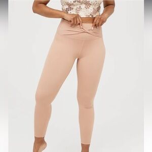 Aerie OFFLINE Real Me High Waisted Twist 7/8 Legging in Raw Sienna Beige XL
